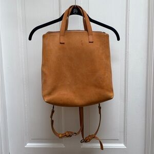 Able Abera leather convertible tote backpack